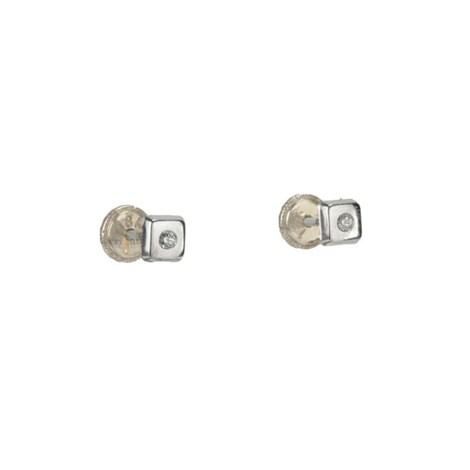 Pendiente Mial, oro blanco 18 kt