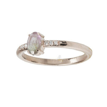 Anillo oro con turmalina