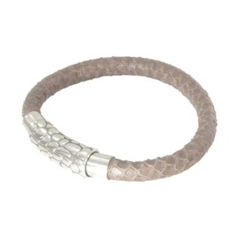 Pulsera Zebruni acero inox y cuero