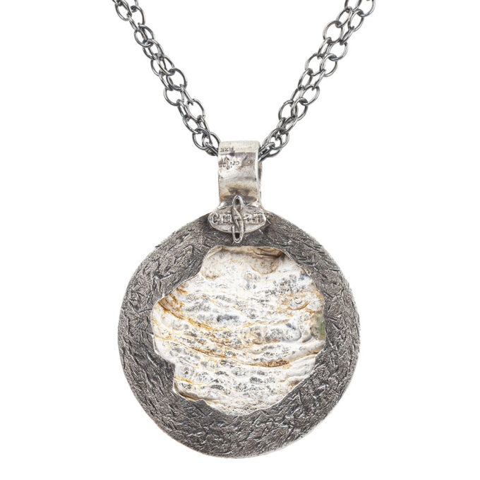 Colgante silex chispa en plata de ley - Imagen 3