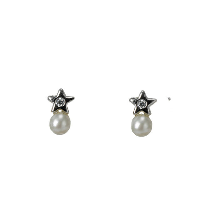 Pendiente Escuy, oro blanco 18 kt,