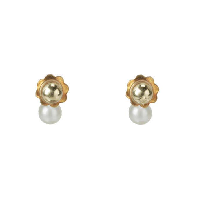 Pendiente Escuy, oro blanco 18 kt, - Imagen 3