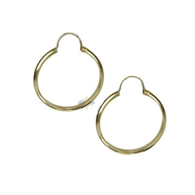 Pendientes criolla Magi, oro amarillo 18 kt, criolla media caña