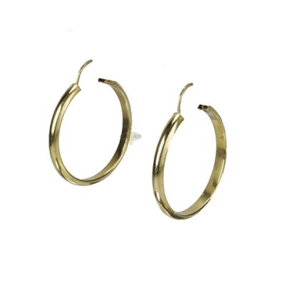 Pendientes criolla Magi, oro amarillo 18 kt, criolla media caña