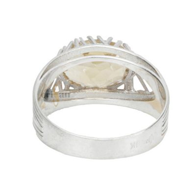 Anillo oro blanco 18 kt, 56058 citrin,