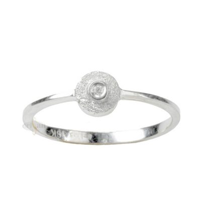 Anillo oro blanco, diamante