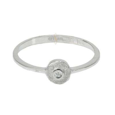 Anillo oro blanco, diamante