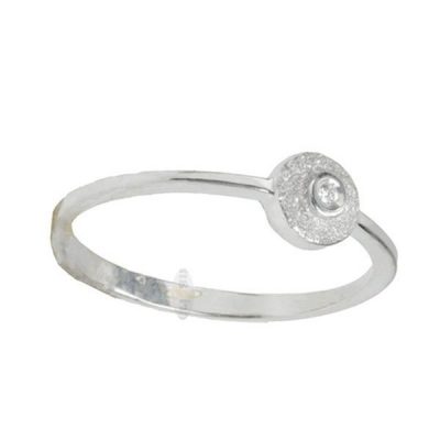 Anillo oro blanco, diamante