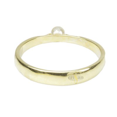 Anillo oro amarillo, perla