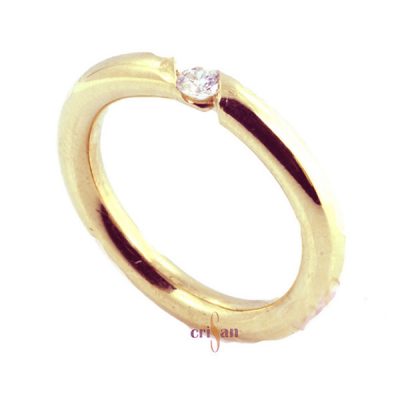 Anillo solitario Oro con diamante