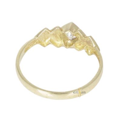 Anillo oro, circonita