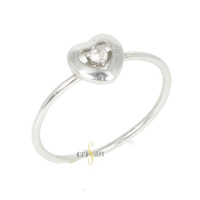 Anillo. oro blanco 18 kt,